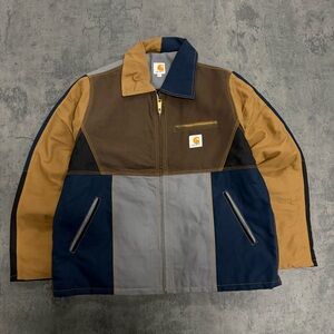 Carhartt Men's Brown and Gray Patchwork Jacket